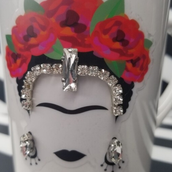 Frida rhinestone bling coffee mug - Picture 4 of 4